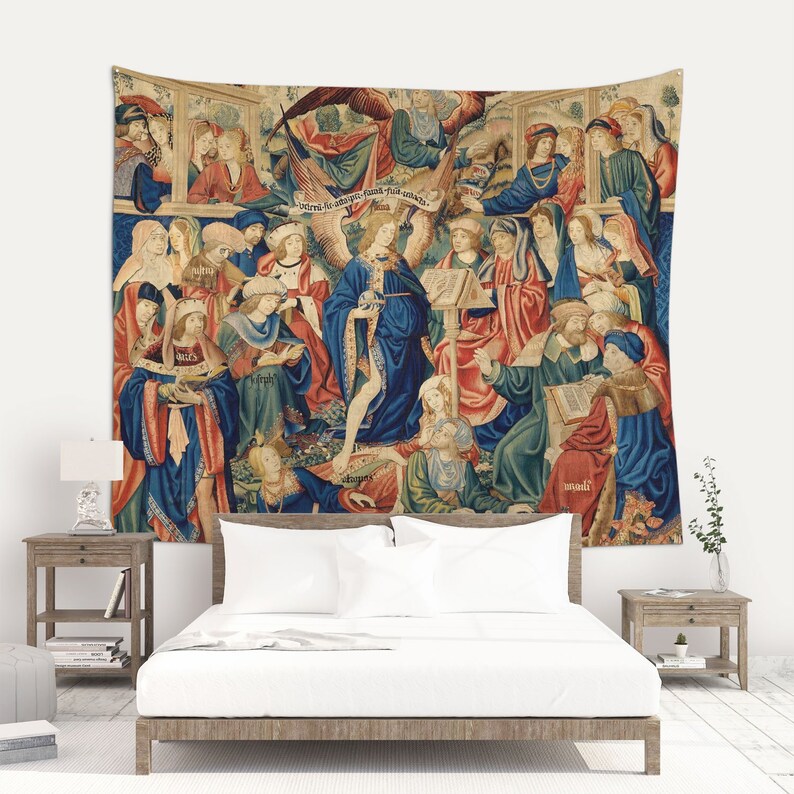 Vintage Tapestries Religious Tapestry Flemish Art Tapestry Etsy