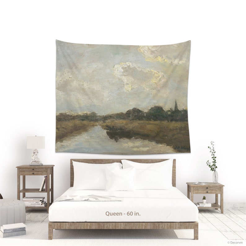 Landscape Tapestry With an Oil Painting From the Late 19th - Etsy