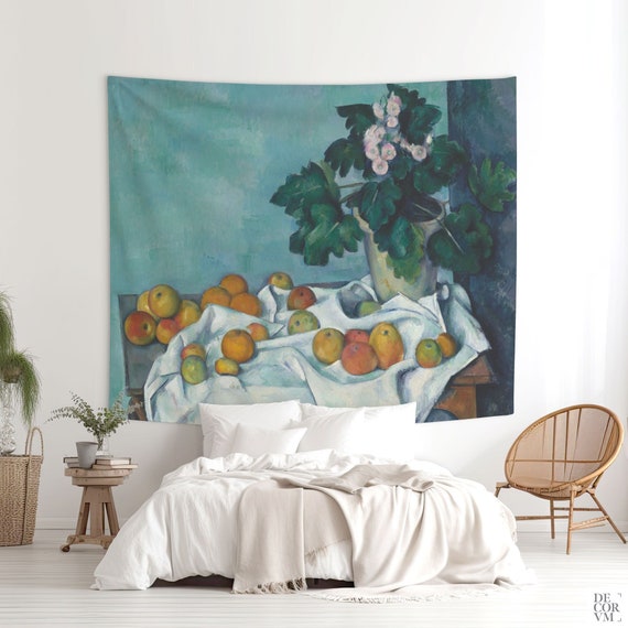 Cezanne Still Life Wall Tapestry Art Print Room Decor Impressionist Art Fabric Wall Hanging. CZA004 Etsy