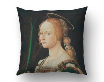 Saint Justina of Padua Pillow Cover, Italian Renaissance Art. REL003