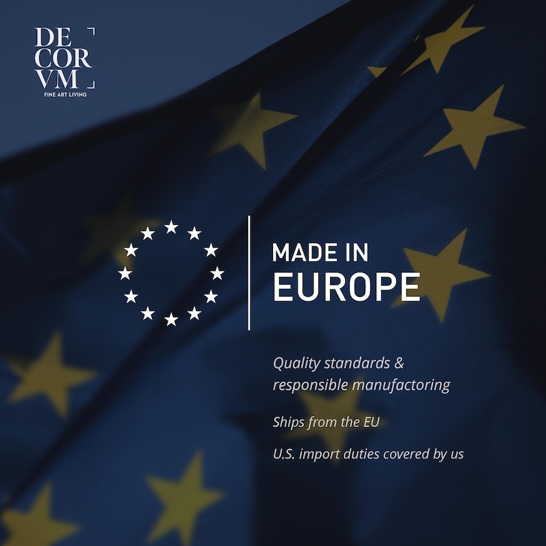 May include: Image with the text "MADE IN EUROPE" in white letters, set against a dark blue background with yellow stars. The text is accompanied by the logo of the European Union.