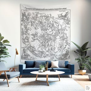 Celestial Zodiac Tapestry – Dürer Star Map, Boho Astrology Decor image 6