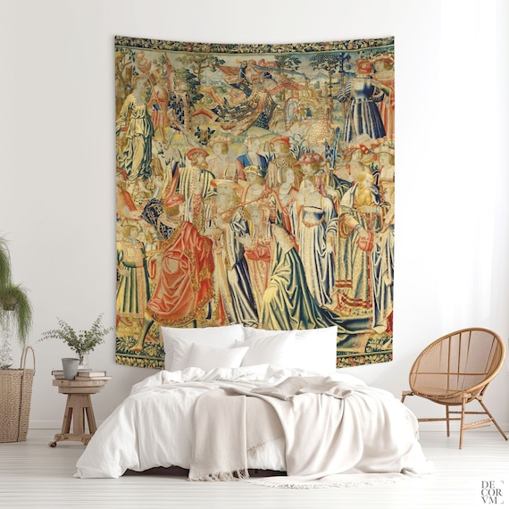 Medieval Tapestry, Greek Mythology, Netherland, Greek Mythology Art,  Perseus, Andromeda, Wall Art, Netherland Gifts. MEV003 