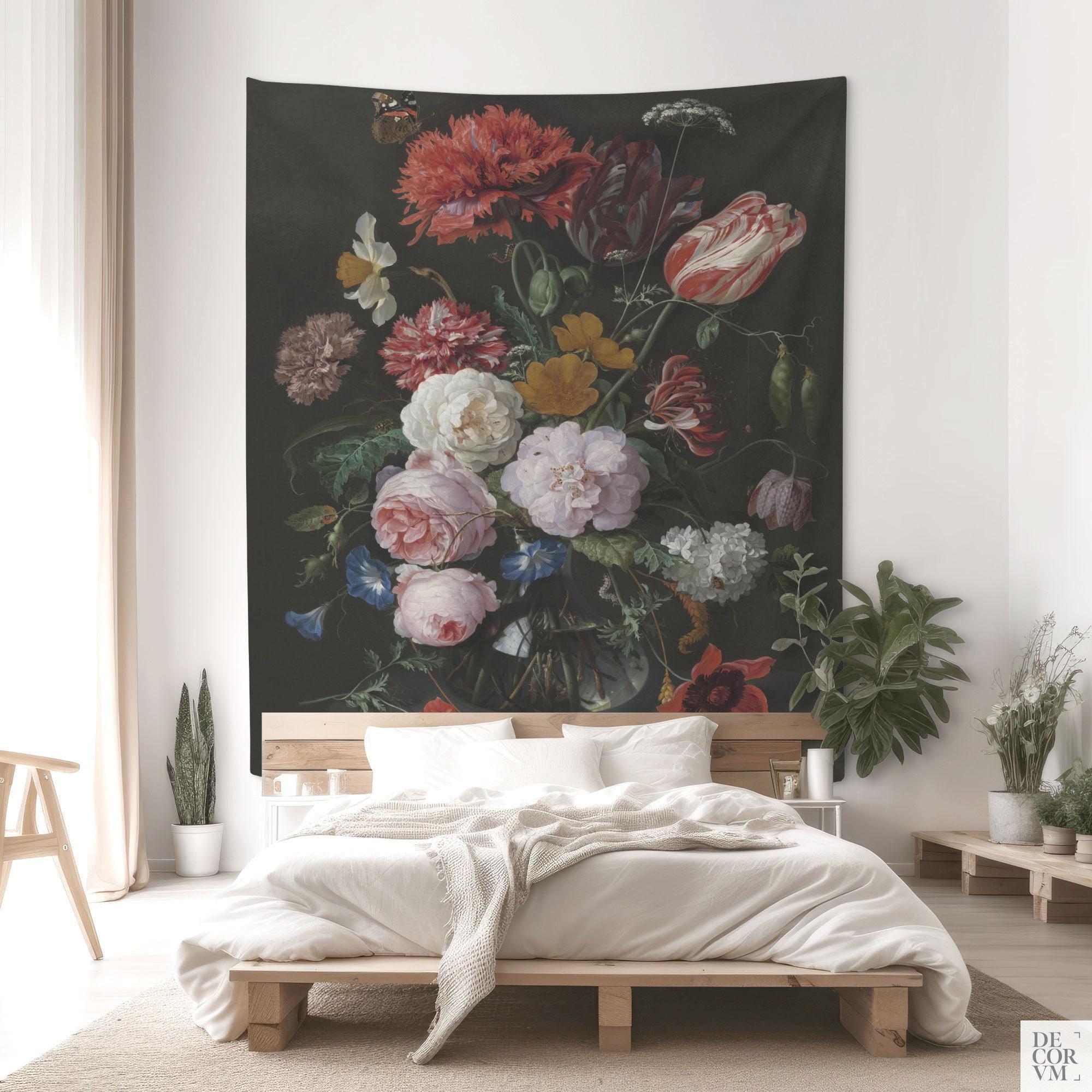 Tapisserie suspendue Bouquet d'été nature morte tissée