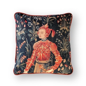 Penthesilea Medieval Cushion Cover, Renaissance Portrait Pillow