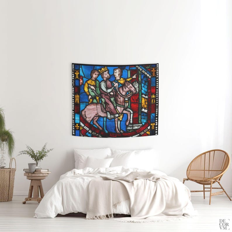 Seven Sleepers of Ephesus Tapestry, Religious Stained Glass Art. VIT001 image 8