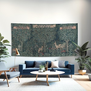 Greenery Tapestry by John Henry Dearle – 19th Century English Printed Textile Art Reproduction – William Morris decor. JHD001EU
