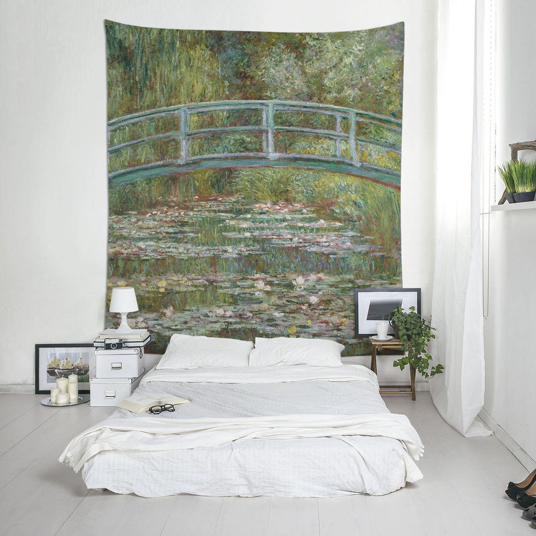 Monet Water Lilies Tapestry Wall Art Impressionist Art - Etsy