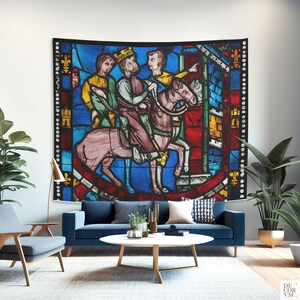 Seven Sleepers of Ephesus Tapestry, Religious Stained Glass Art. VIT001 image 6