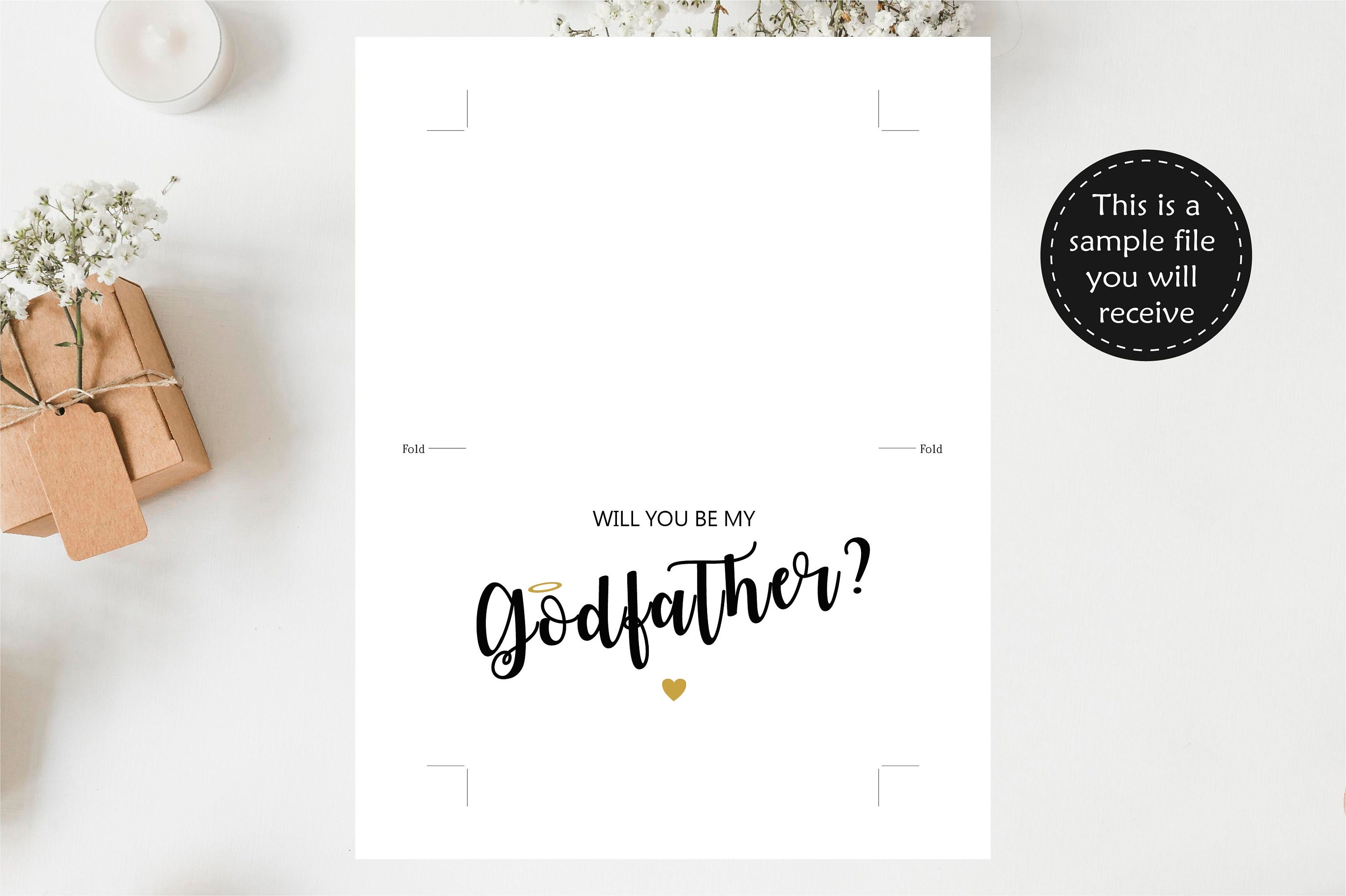 Will You Be My Godfather Printable Card Will You Be My | Etsy
