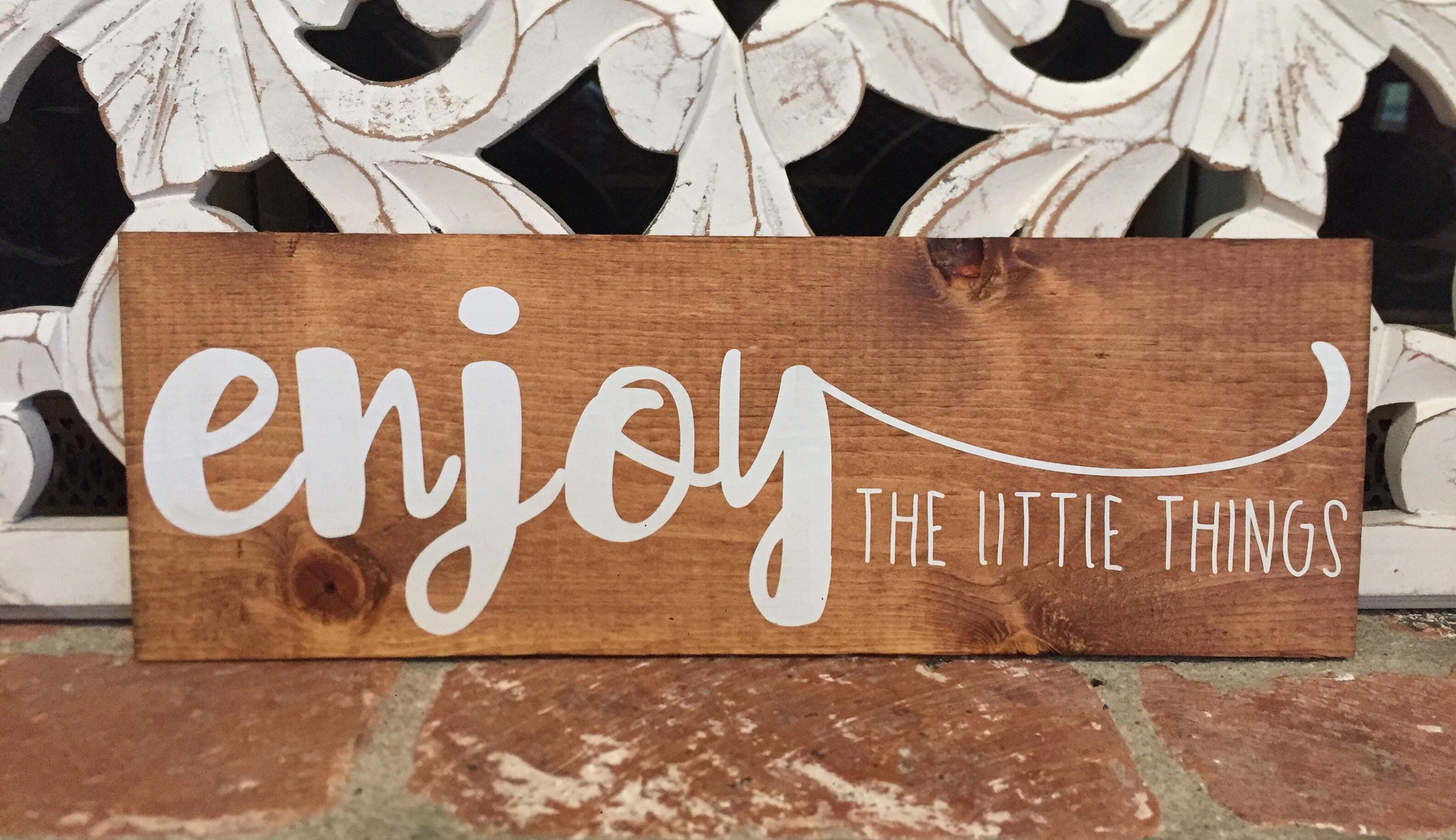 Enjoy the Little Things Sign Etsy