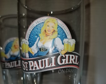 Set of 4 16oz St. Pauli Girl Pilsner Style Glass, Glasses. Saint, Pauli, Beer