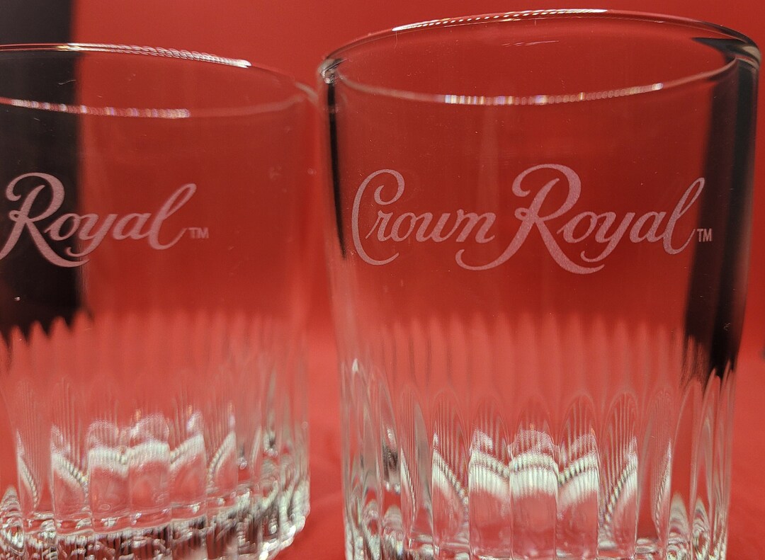 Set of 2 Beautiful Crown Royal Glasses Etsy