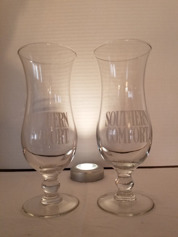 Set Of 2 Southern Comfort Tall Glasses Glass Whiskey Etsy