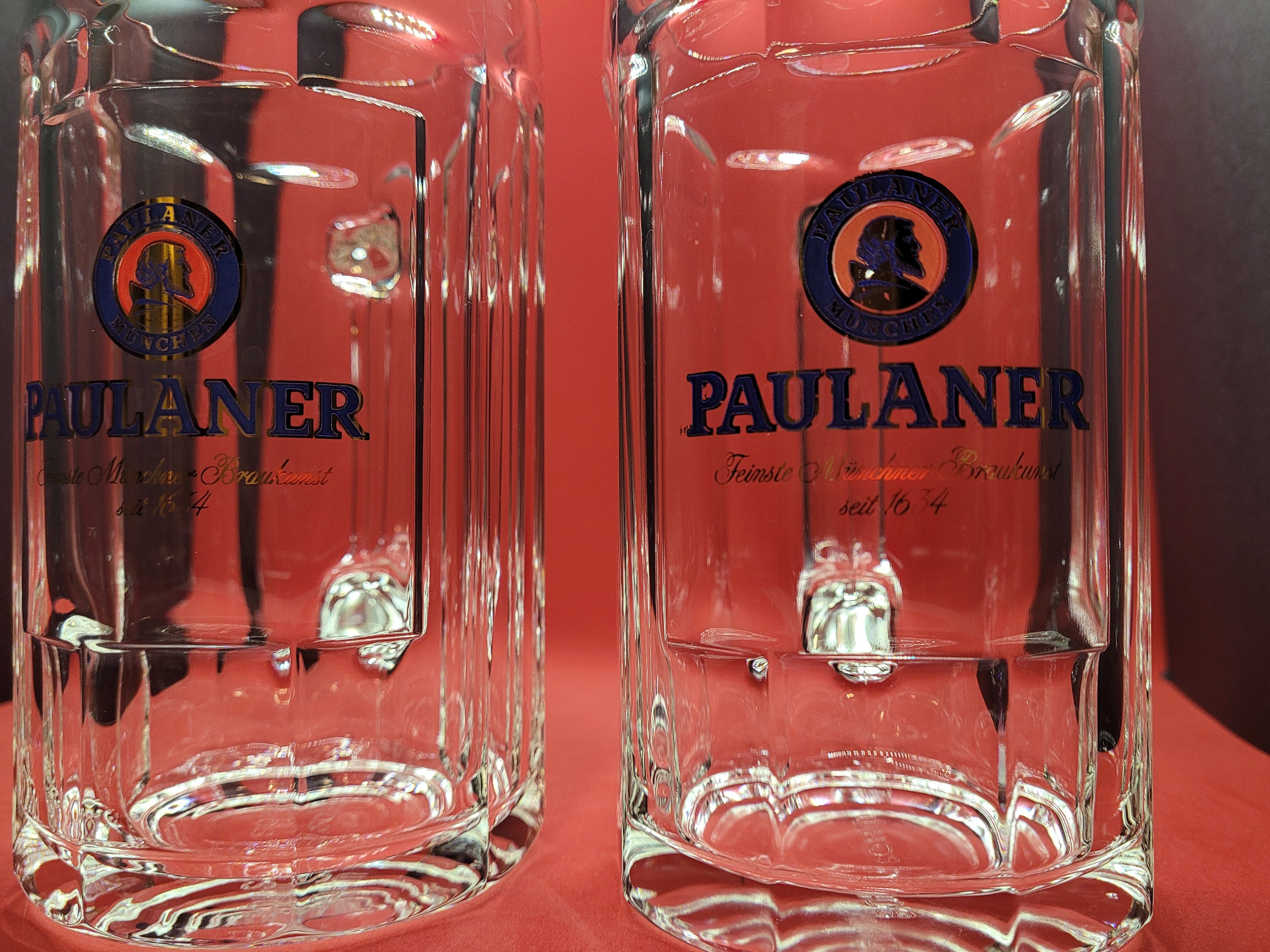 Set of 2 Beautiful Paulaner Beer Mugs Steins Glasses Etsy