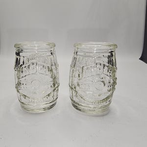 Set of 2 Vintage Jim Beam Barrel Shot Glasses