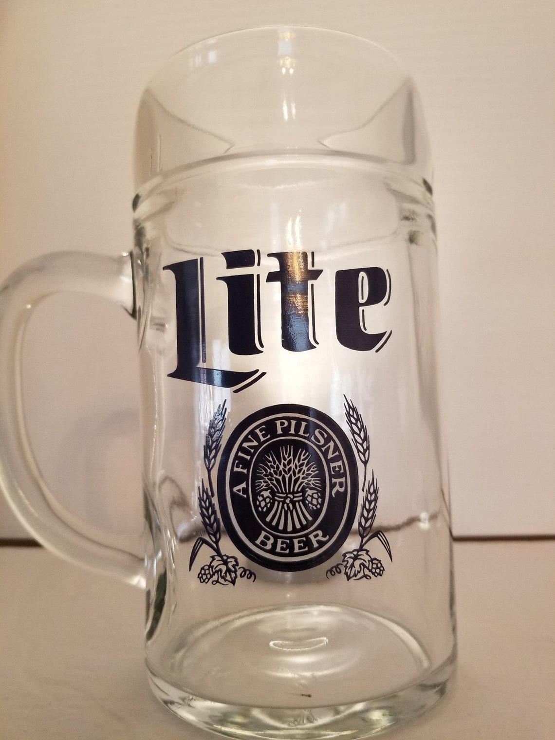 Extra Large Lite Beer Mug Stein Glass Glasses. Bar Man Etsy
