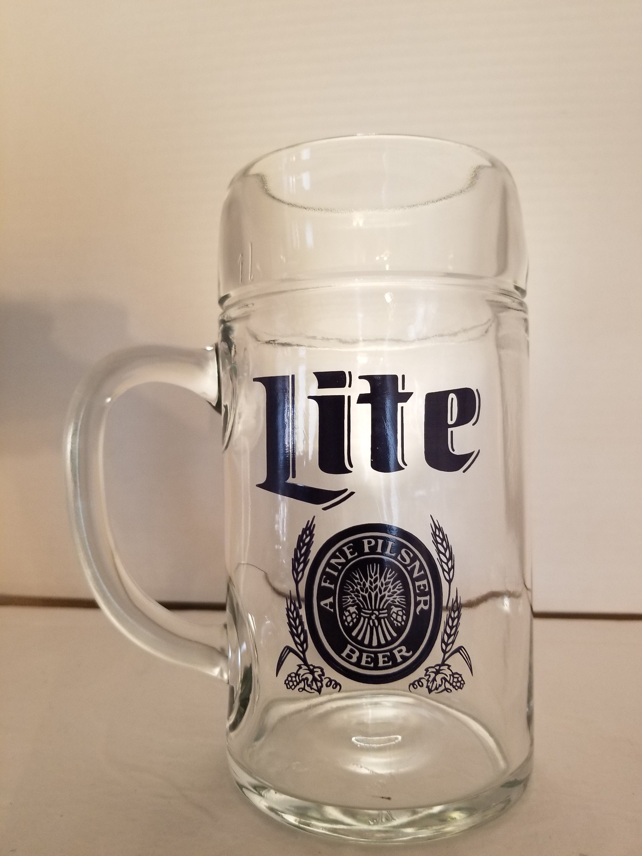Extra Large Lite Beer Mug Stein Glass Glasses. Bar Man Etsy