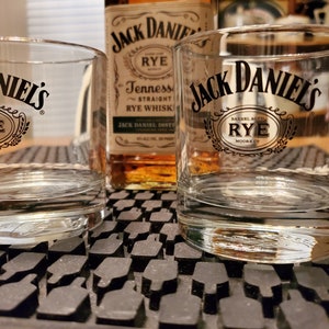 Set of 2 Jack Daniels RYE Rock Glasses, Glass