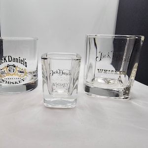 Variety of 3 Vintage Jack Daniels Glasses