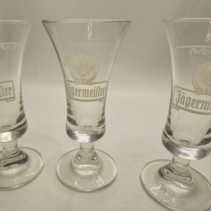 Set of 3 Unique Jager, Jagermeister Glasses