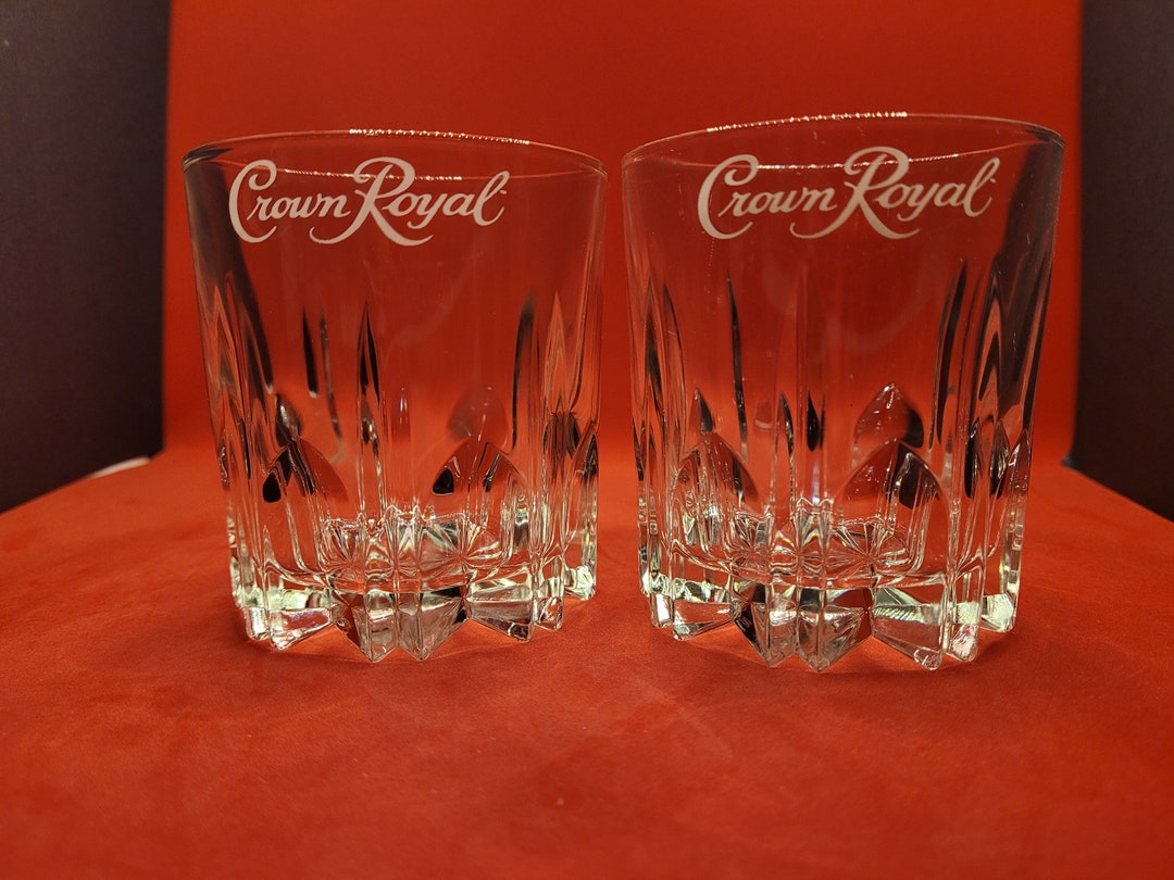 Set of 2 Beautiful Crown Royal Glasses Etsy