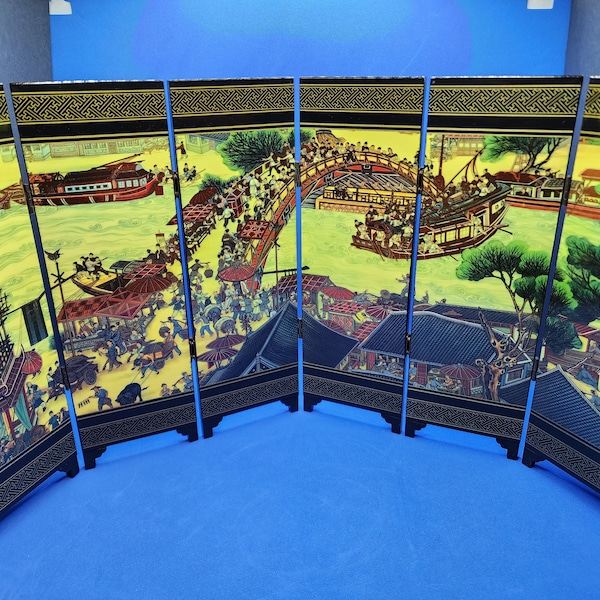 Oriental Folding Screen Etsy