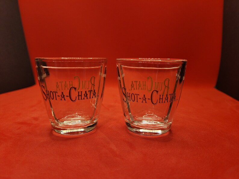 Set of 2 Rum Chata, Shata Chata Split Shot Glasses Etsy