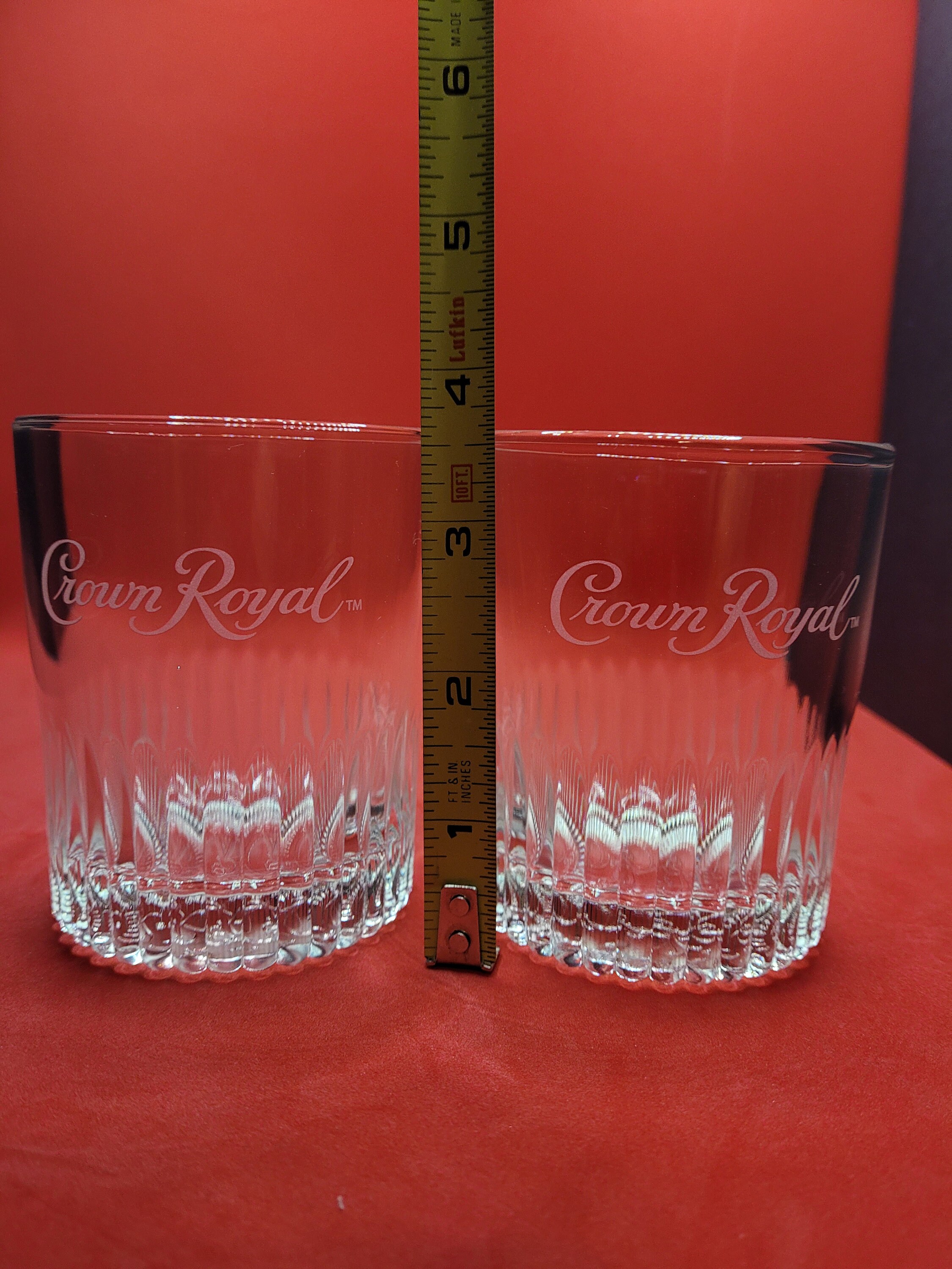 Set of 2 Beautiful Crown Royal Glasses Etsy