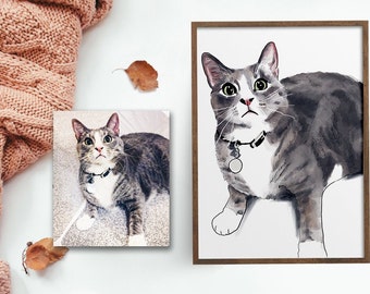 Impresión y copia digital de retrato personalizado de mascota