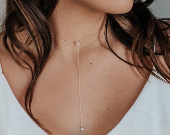 Lariat Necklace,  y necklace, gold filled lariat necklace, delicate necklace, simple gold necklace women, delicate necklace, lariat y