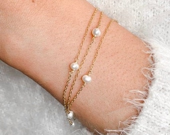 Freshwater Pearl bracelet, pearl jewelry, bridesmaid jewelry, dainty bracelet, matching bracelets, friendship bracelet, first communion gift