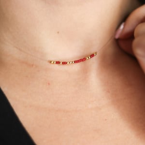 Morse Code Necklace, Custom Secret Message, Floating necklace, Illusion Necklace, invisible necklace, Personalized Morse Code Friendship