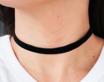 Samt Choker, Choker Samt für Frauen, Schwarzer Samt Choker, Kragen Choker für Frauen, roter Samt Choker, Gothic Choker, Halsband Choker