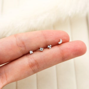 Tragus stud, Tragus earring, Tragus piercing, tragus jewelry, Tragus earring gold, Helix Stud, Cartilage Stud, cartilage stud earring gold