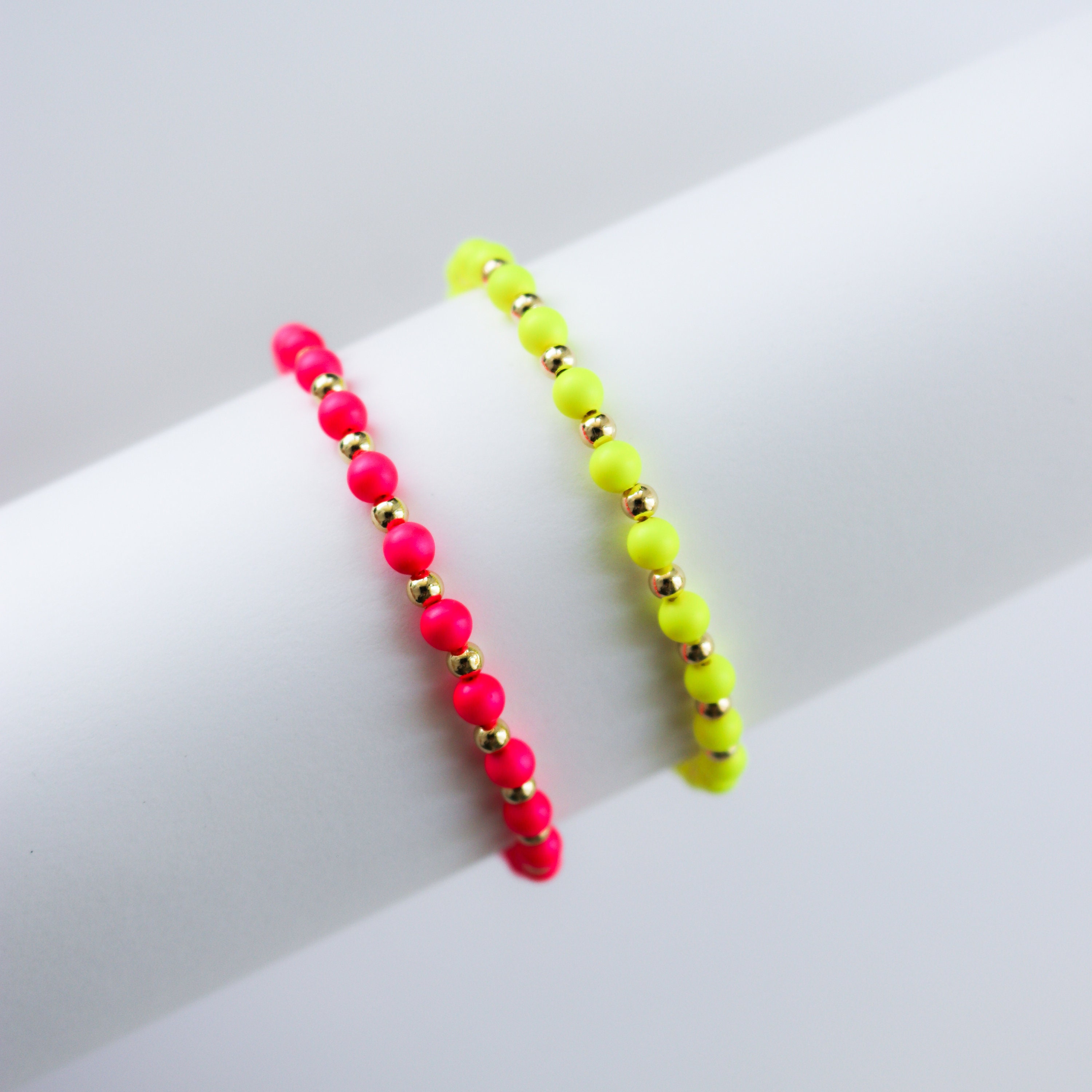 Neon Beaded bracelet Seed bead bracelets Neon Colorful Etsy
