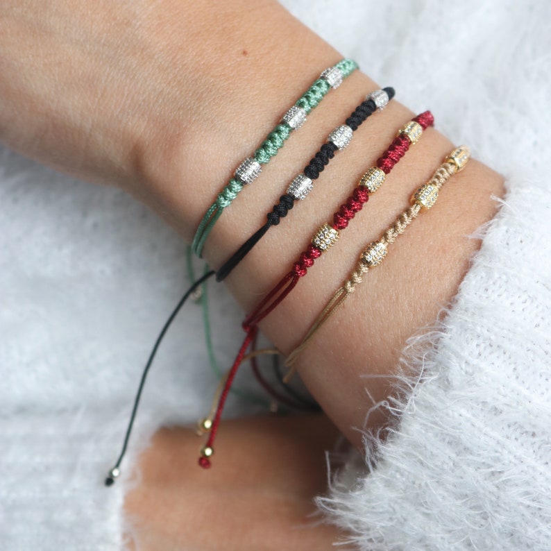 String friendship bracelet, Beaded bracelet, Boho Bracelet, Boho jewelry, matching bracelet femme, dainty Bracelet for woman, bohobracelet, image 4