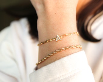 Minimalist Bracelet Chains, custom Initial bracelet, friendship bracelet, Personalized Bracelets, custom bracelet, Dainty Everyday Jewelry