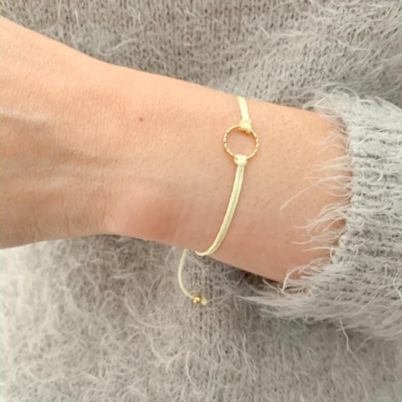 String Friendship Bracelet Circle Bracelet Matching Couple Etsy