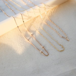 18K Gold Filled Paperclip Chain Necklace: Minimalist Jewelry