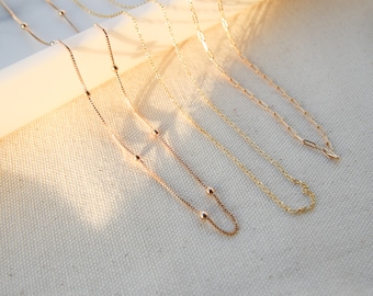 Paperclip Chain Necklace, Minimalist Jewelry Necklace,18K Gold Filled Paperclip Necklace, Small Link Paperclip Necklace, rope Chain Necklace