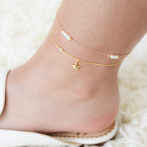 Gold anklet, gold ankle bracelet, sterling silver anklet, anklets for women,  anklets for women, gold ankle bracelet, boho summer anklet,