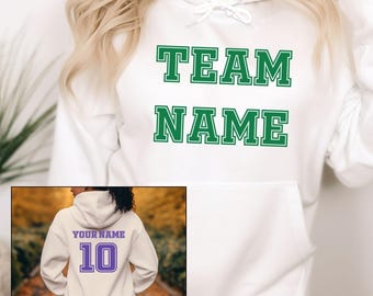 Team Mascot Hoodie, School Mascot Hooded Sweatshirt, Personalized Team Hoodie, School Spirit Outfit, Sports Hoodie, Gift for S