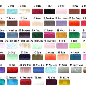 a chart of different colors of thread