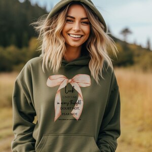Look Unto Me Hooded Sweatshirt, Girls Camp Hoodie, LDS Youth Theme 2025, Customized Hooded Sweatshirt, Summer Camp, Unisex Hoodie,Youth gift