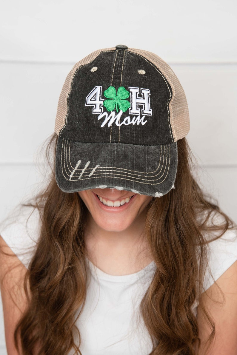 4H mom hat trucker hat mama style hat baseball hat Etsy
