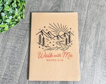 Girls Camp Journal, Walk with me Notebook, 2026 LDS Youth Theme, Customized Notebook, Young Women, Girls camp gift, Gift for youth