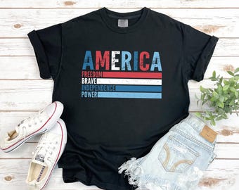 American Flag Shirt, Patriotic Shirt For Women Man, Vintage USA Flag Tee, 1776 Flag T-Shirt, History Shirt, Labor Day Shirt, We the People