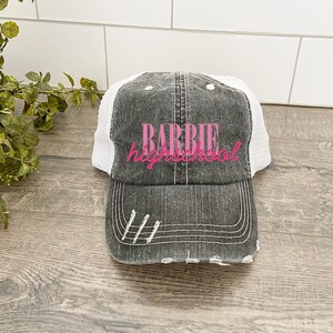 Custom Team Sports Hats, Distressed Hats for Moms, Snapback Hat for Women Trendy, University Trucker Hats, Sports Team Hats Embroidered image 8