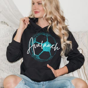 Soccer Ball Team Hoodies, Personalized Team Name, Custom Soccer Pullover,  Soccer Mom Hoodie, Soccer Ball Hoodies, Custom Soccer Team Shirt